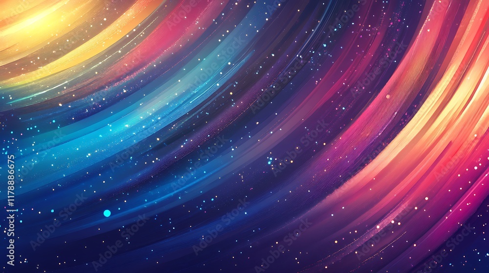 Obraz premium Abstract Colorful Swirling Galaxy Design