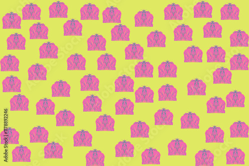 Background Abstract Shapes on Yellow Background