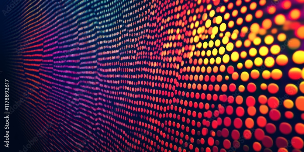 Obraz premium Abstract Technology Background with Colorful Data Points in Modern Pattern Design for Visual Communication