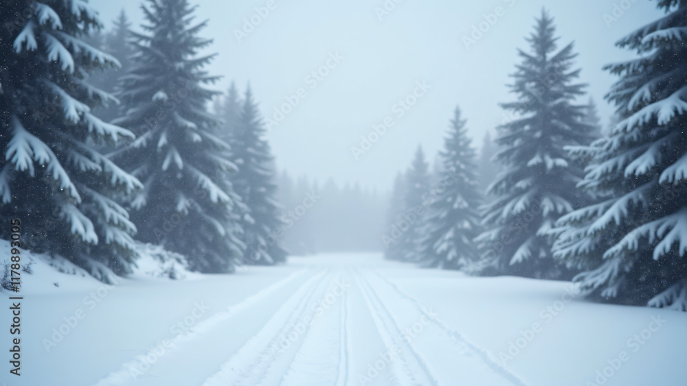 serene winter landscape with snow covered trees serene winter landscape with snow covered trees