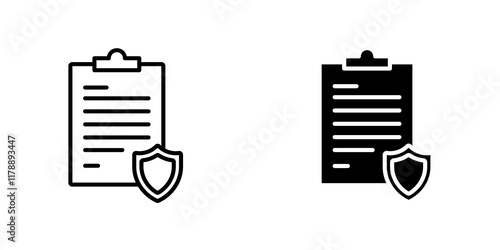 Medical insurance icons collection in Filled flat and thin line style.