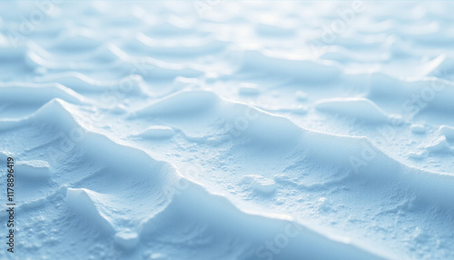 A pattern of snow in blue tones Symbolizes Winter Purity. AI Generation. photo