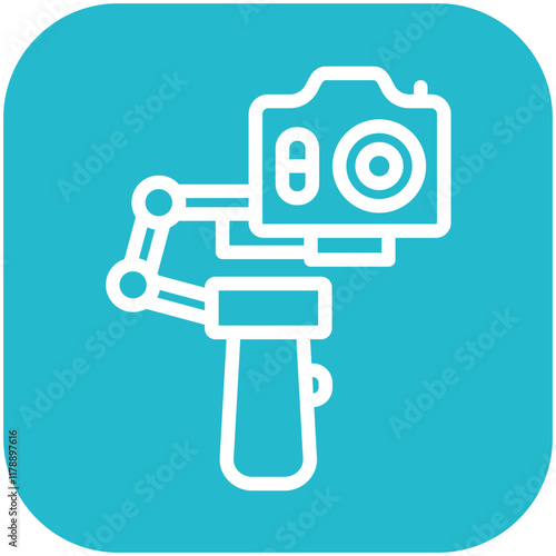 Camera Gimbal vector icon illustration of Filmmaking iconset.