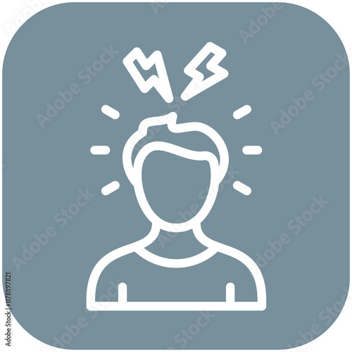Stress vector icon illustration of Lifestyles iconset.