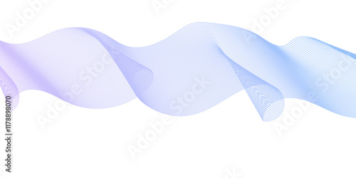 Abstract futuristic blend waves technology modern gradient flowing wave lines glowing lines. Background lines wave abstract stripe design. White background, mesh abstract, vector gradient line blend.