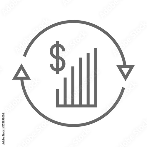 Investment Return icon Design