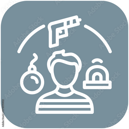 Criminal Lifestyle vector icon illustration of Lifestyles iconset.