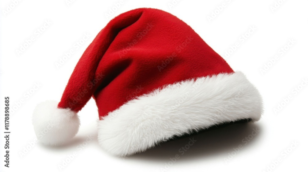 Red and White Santa Hat for Christmas Celebration and Holiday Cheer Red and White Santa Hat for Christmas Celebration and Holiday Cheer
