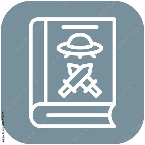 Fiction vector icon illustration of Literature iconset.
