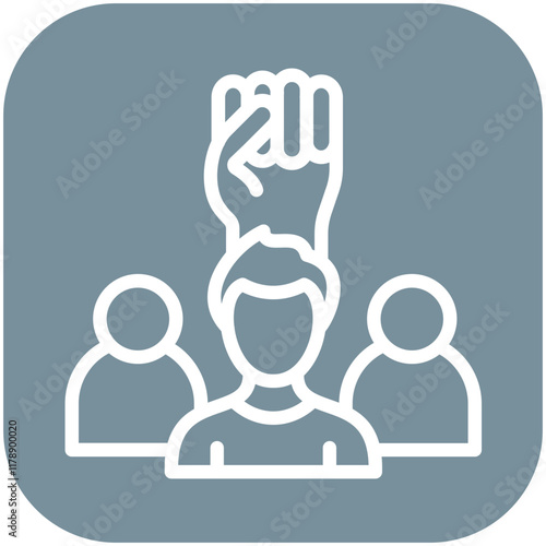 Revolution vector icon illustration of Protesting and Civil Disobedience iconset.