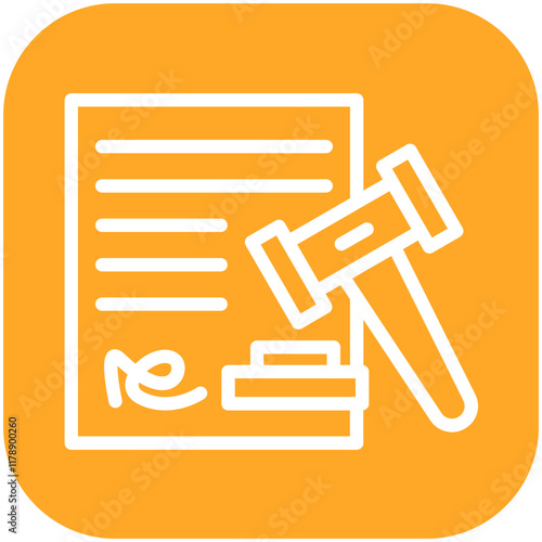 Law vector icon illustration of Protesting and Civil Disobedience iconset.