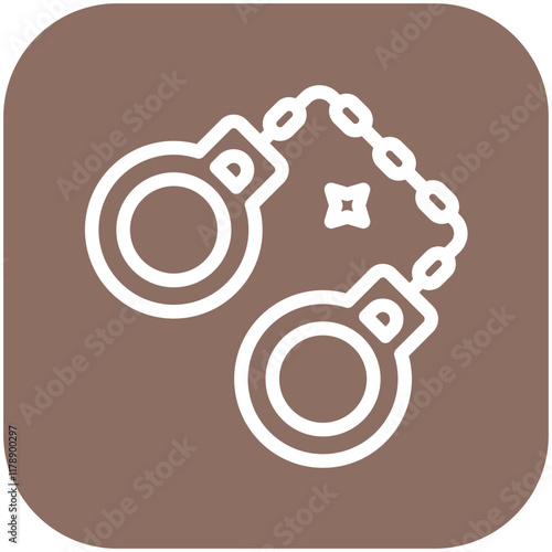 Handcuffs vector icon illustration of Protesting and Civil Disobedience iconset.