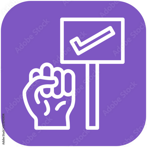 Activism vector icon illustration of Protesting and Civil Disobedience iconset.