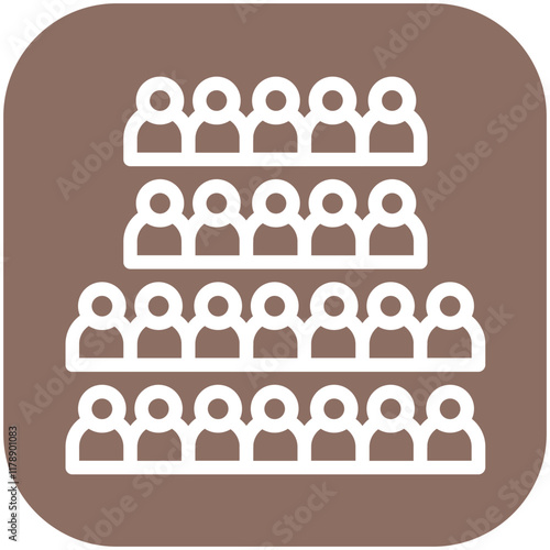 Large Group vector icon illustration of Vacation Planning iconset.