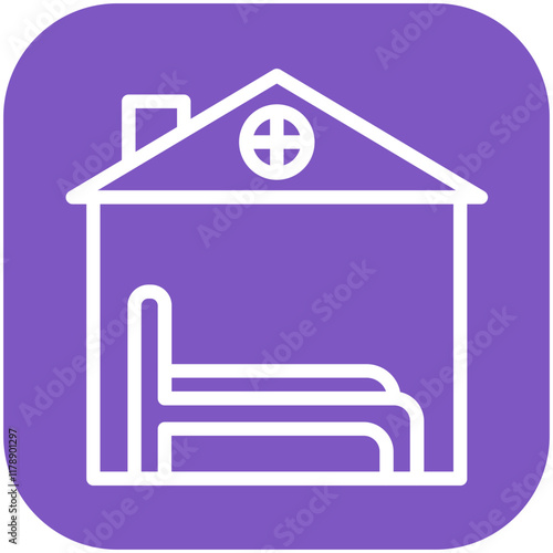 Accommodation vector icon illustration of Vacation Planning iconset.