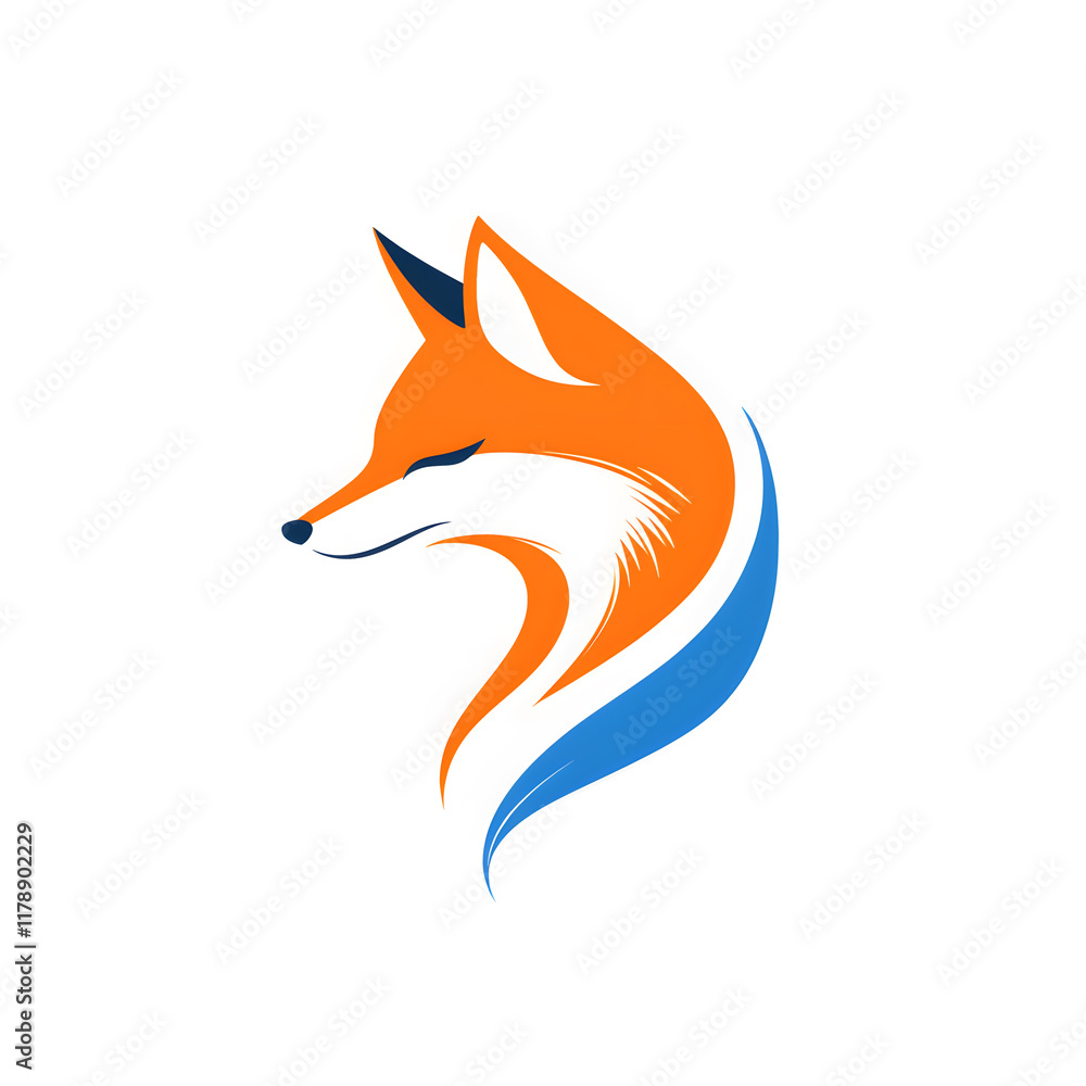 Simple fox head illustration. Fox head badge emblem logo icon isolated on white Simple fox head illustration. Fox head badge emblem logo icon isolated on white