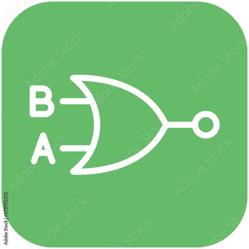 OR Gate vector icon illustration of School iconset.