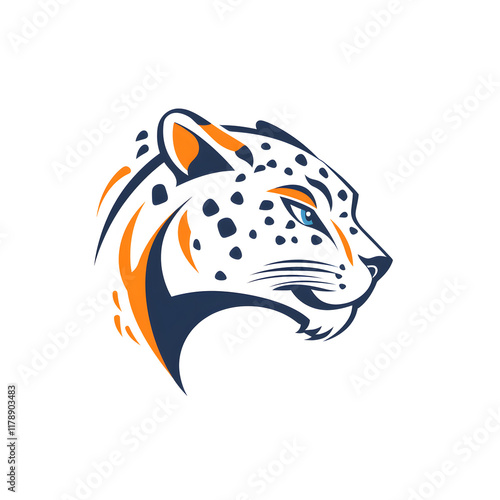 Wallpaper Mural Simple leopard head illustration. Leopard head badge emblem logo icon isolated on white Torontodigital.ca