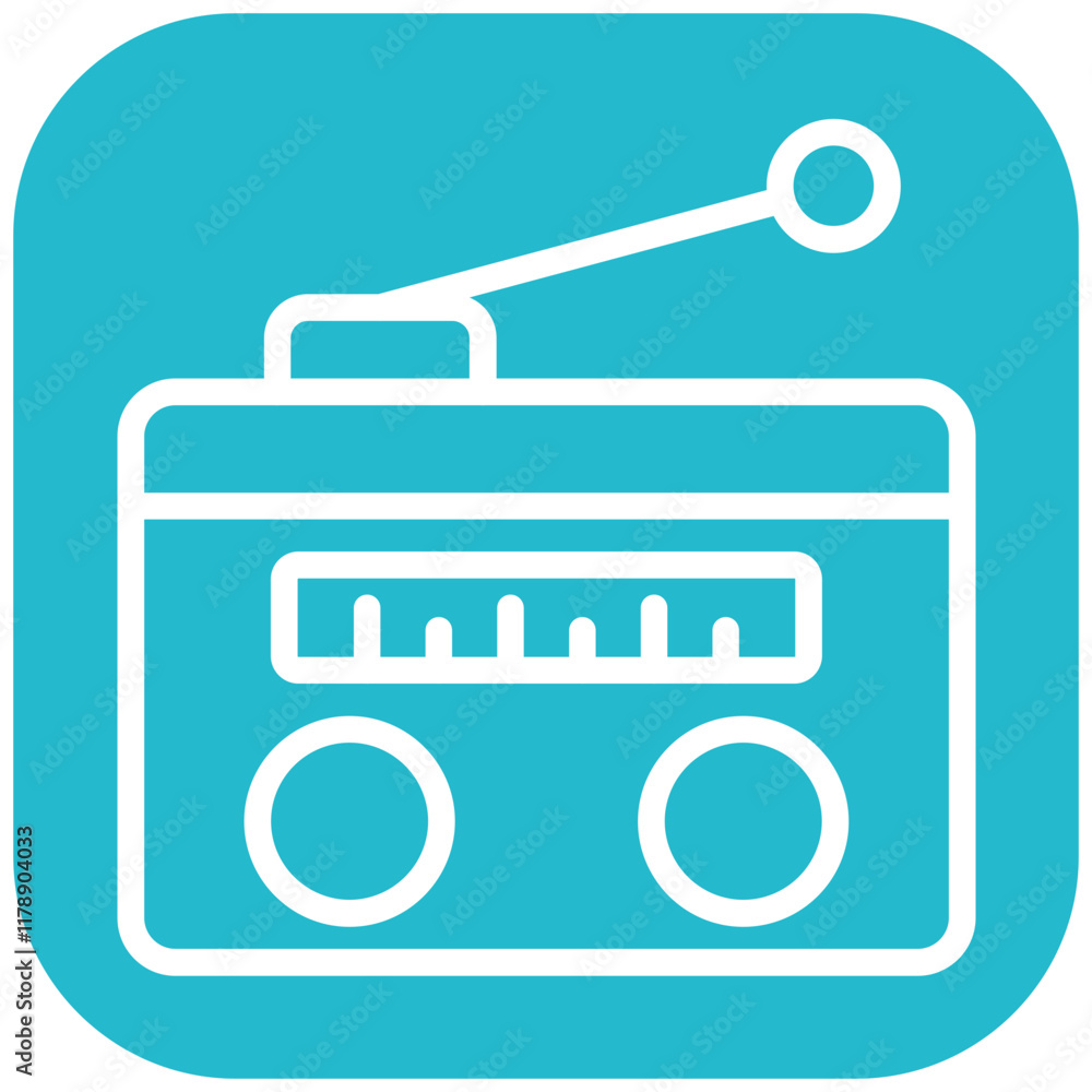 Radio vector icon illustration of Soccer iconset.