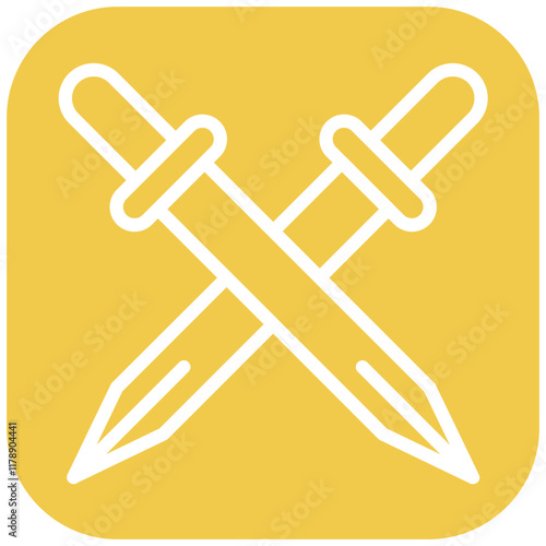 Swords vector icon illustration of Children Toys iconset.