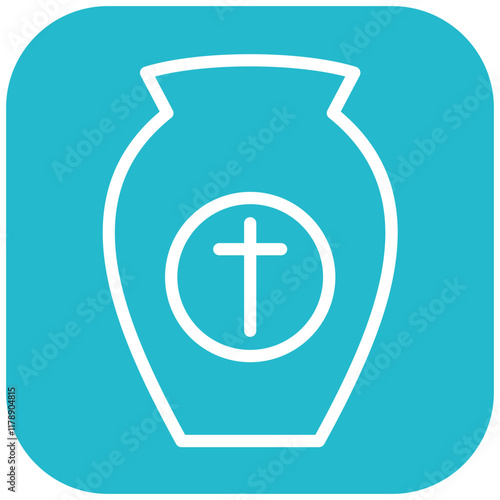 Urn vector icon illustration of Funeral iconset.
