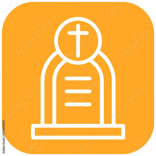 Tomb vector icon illustration of Funeral iconset.