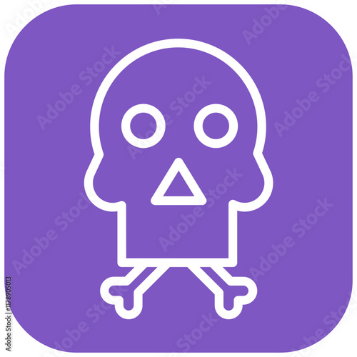 Skull vector icon illustration of Funeral iconset.