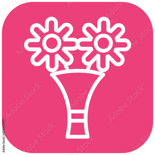 Flower Bouquet vector icon illustration of Party and Celebration iconset.