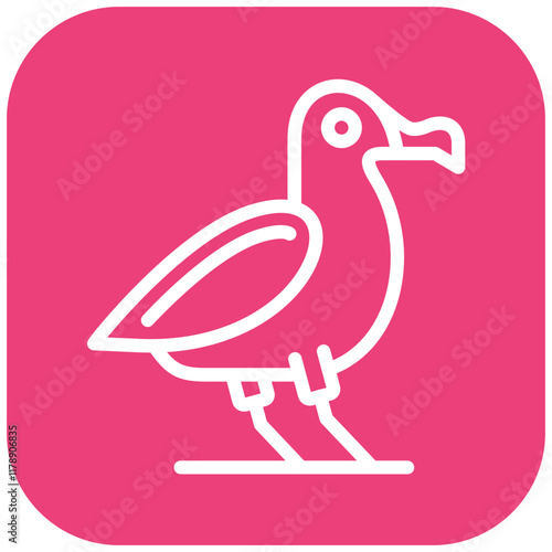 Albatross vector icon illustration of Coastline iconset.