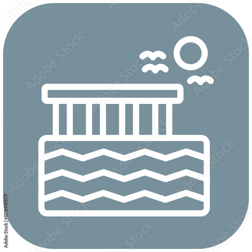 Wharves vector icon illustration of Coastline iconset.