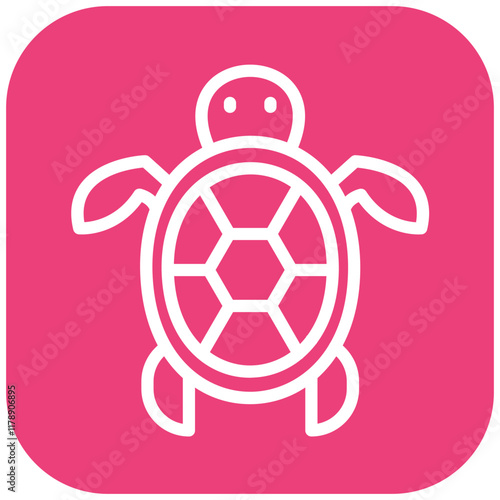 Turtle vector icon illustration of Coastline iconset.