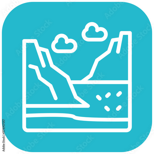 Bay vector icon illustration of Coastline iconset.