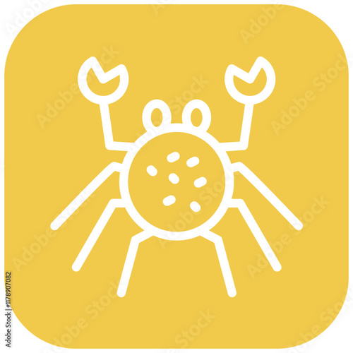 Crab vector icon illustration of Coastline iconset.