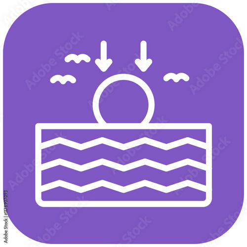 Sundown vector icon illustration of Coastline iconset.