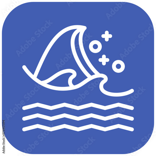 Sea vector icon illustration of Coastline iconset.