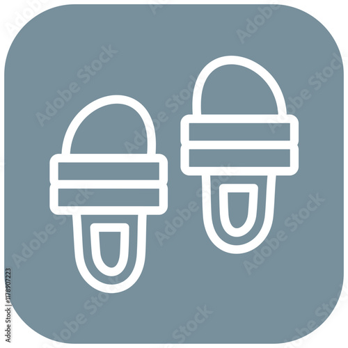 Flip Flops vector icon illustration of Coastline iconset.