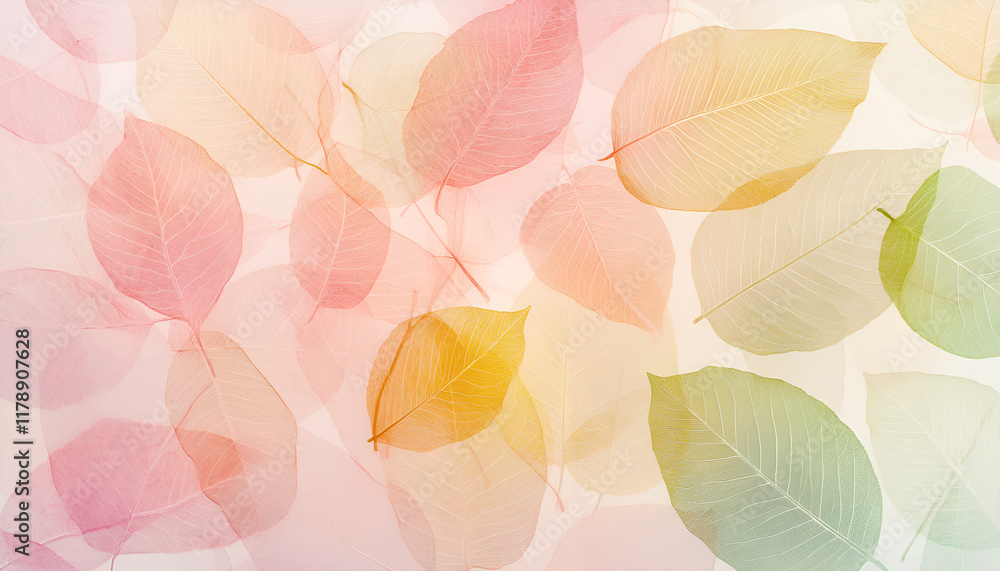 Obraz premium Beautiful Leaves design border over white