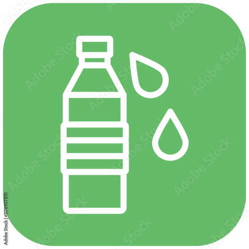 Water Bottle vector icon illustration of Hajj Pilgrimage iconset.