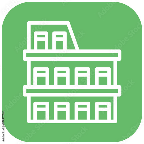 Colosseum vector icon illustration of Italy iconset.