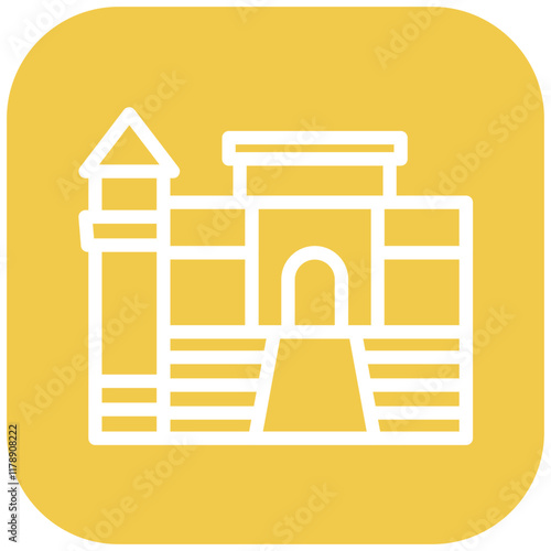 Amalfi Coastline vector icon illustration of Italy iconset.