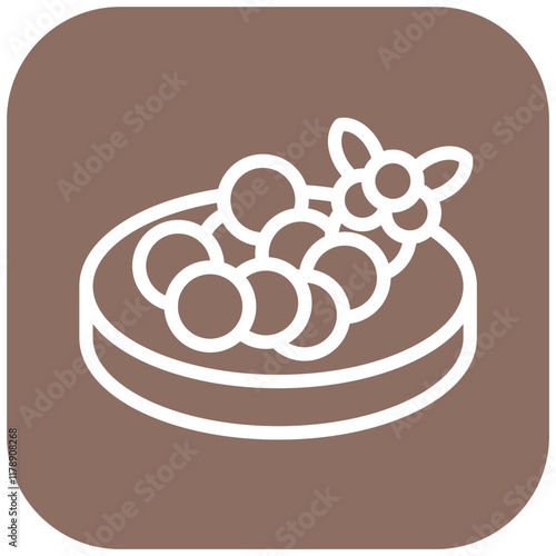 Caprese Salad vector icon illustration of Italy iconset.