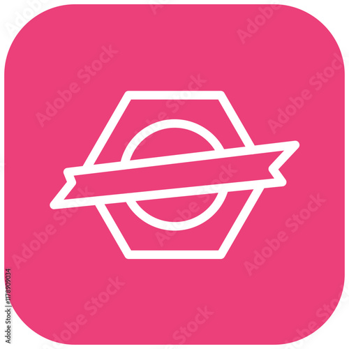 Tainted Badge vector icon illustration of Corruption iconset.