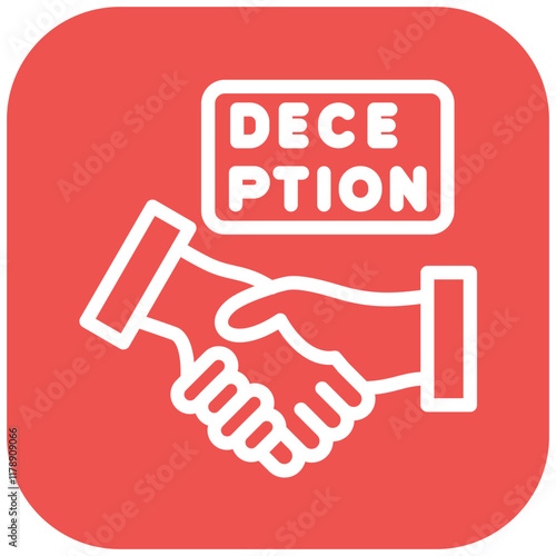 Deceptive Handshake vector icon illustration of Corruption iconset.