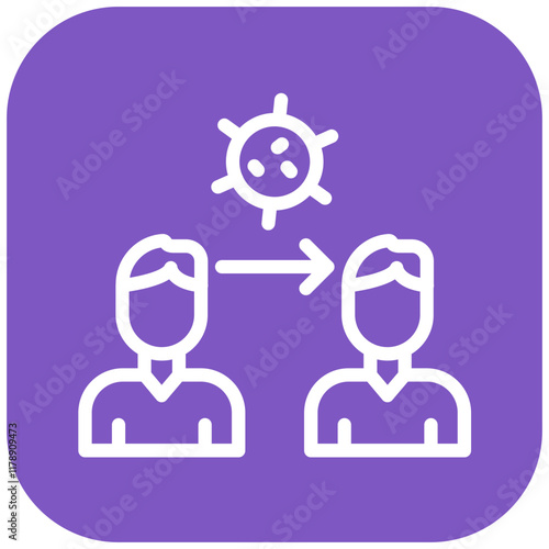Infection Spread vector icon illustration of Infectious Diseases iconset.