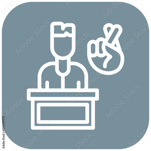 Deceitful Emblem vector icon illustration of Corruption iconset.