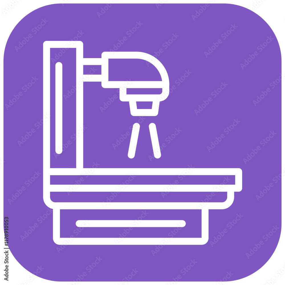 Radiation Therapy vector icon illustration of Chemotherapy iconset.