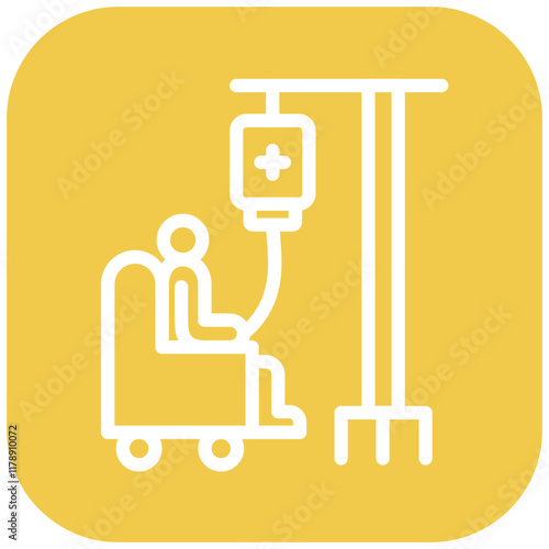 Chemotherapy vector icon illustration of Chemotherapy iconset.