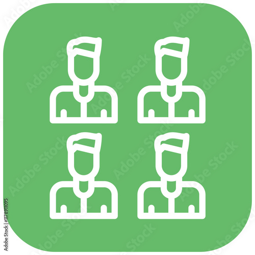Squad vector icon illustration of Friendship iconset.