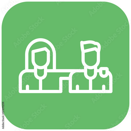 Virtal Friend vector icon illustration of Friendship iconset. photo