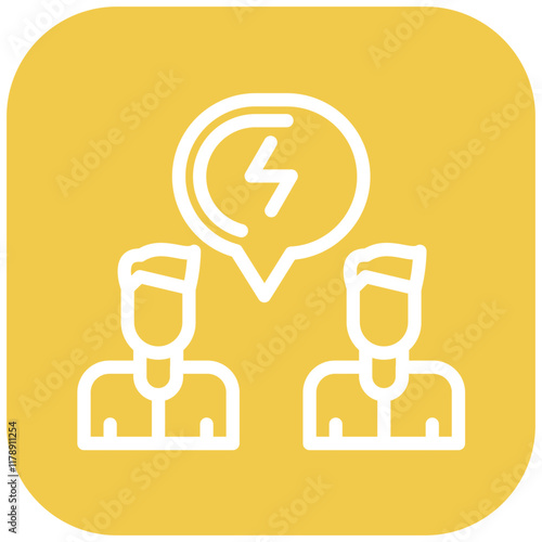 Quarrel vector icon illustration of Friendship iconset.